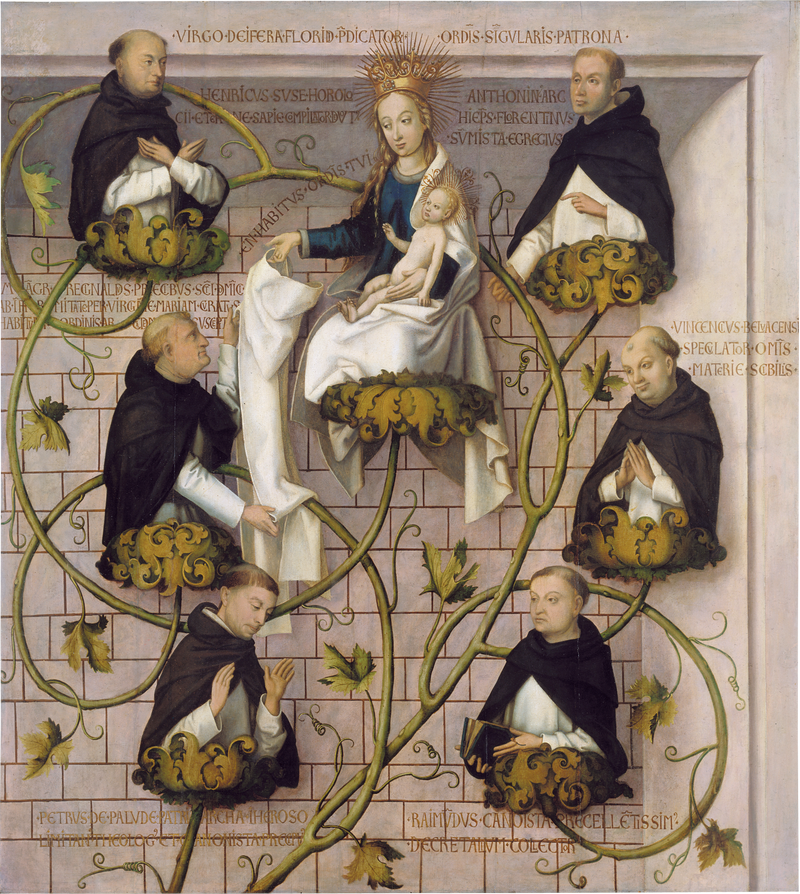 Dominikansk alter fra Frankfurt: Ordenens linje (øverste del) - Hans Holbein den eldre