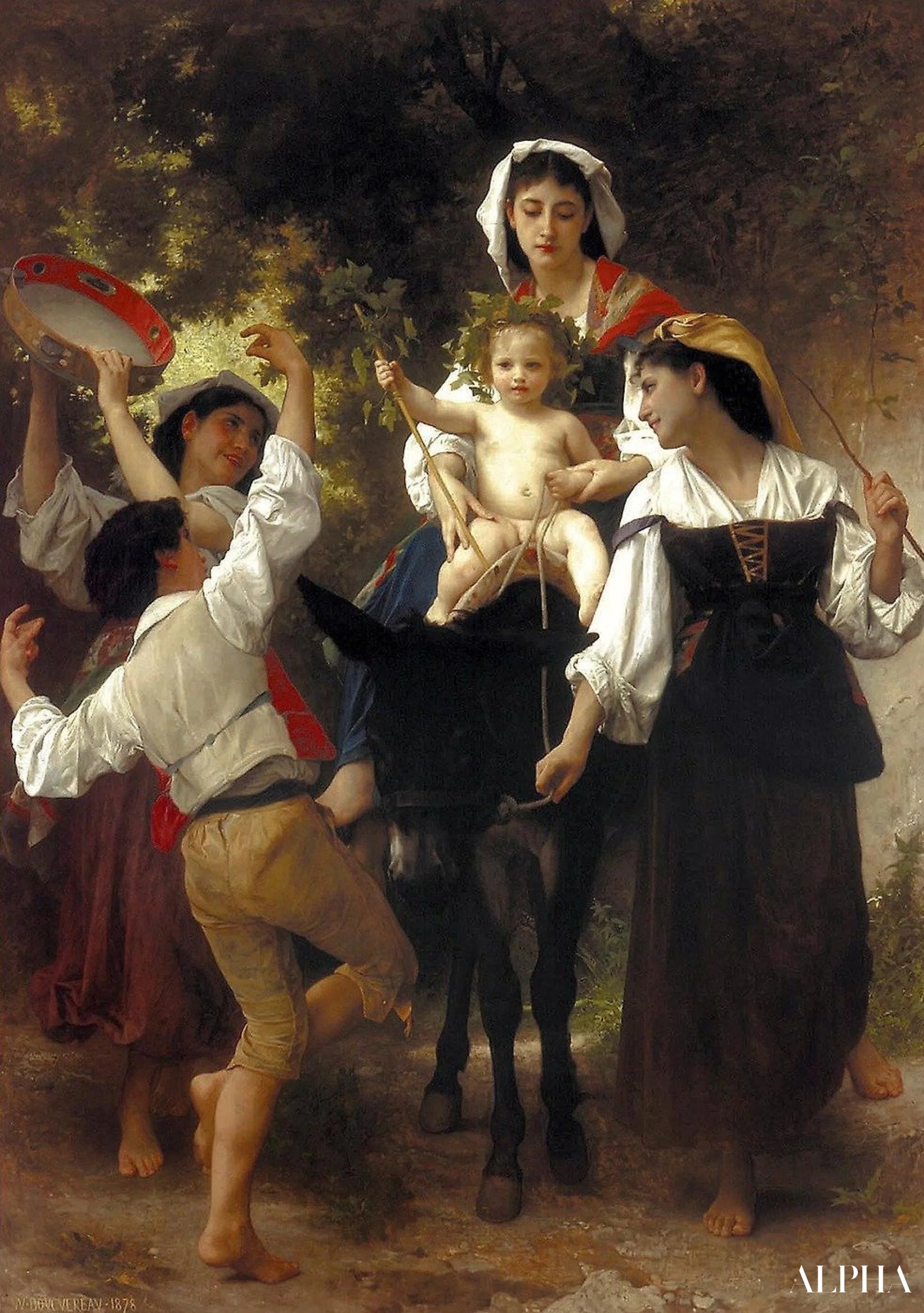 Høstetid - William Bouguereau - Reproduksjoner av malerier og høykvalitets bilder
