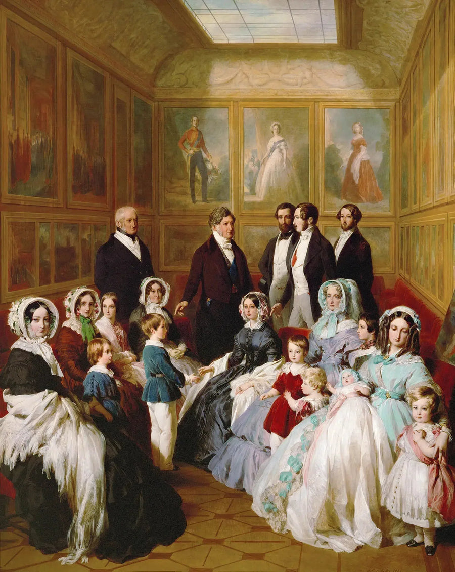 Familieutflukt i Victoria-galleriet på Château d'Eu, 8. september 1845 - Franz Xaver Winterhalter

Source:
Réunion en famille dans la galerie Victoria au château d'Eu, le 8 septembre 1845 - Franz Xaver Winterhalter