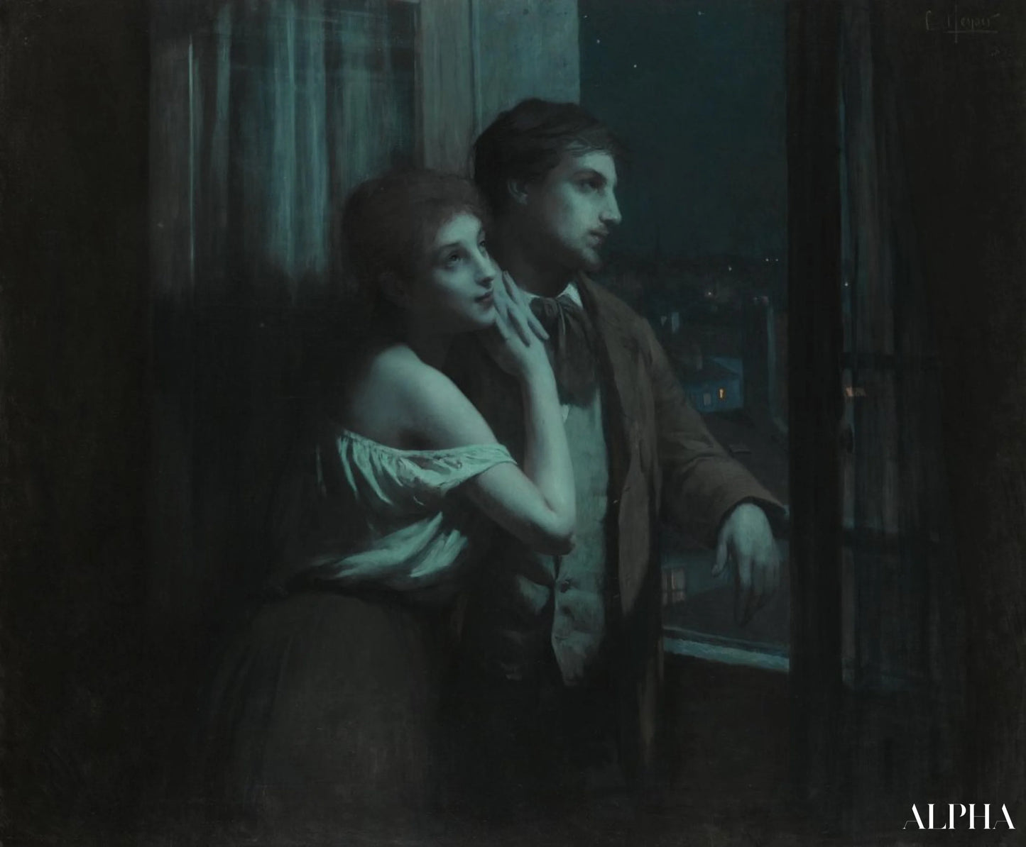 Rêverie - Charles-Amable Lenoir - Reproduksjoner av malerier og høykvalitets malerier