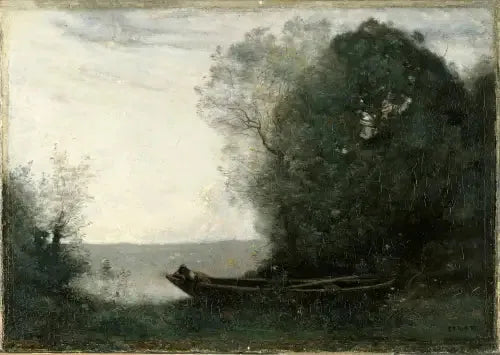 Drømmerier over dammen - Jean-Baptiste Camille Corot