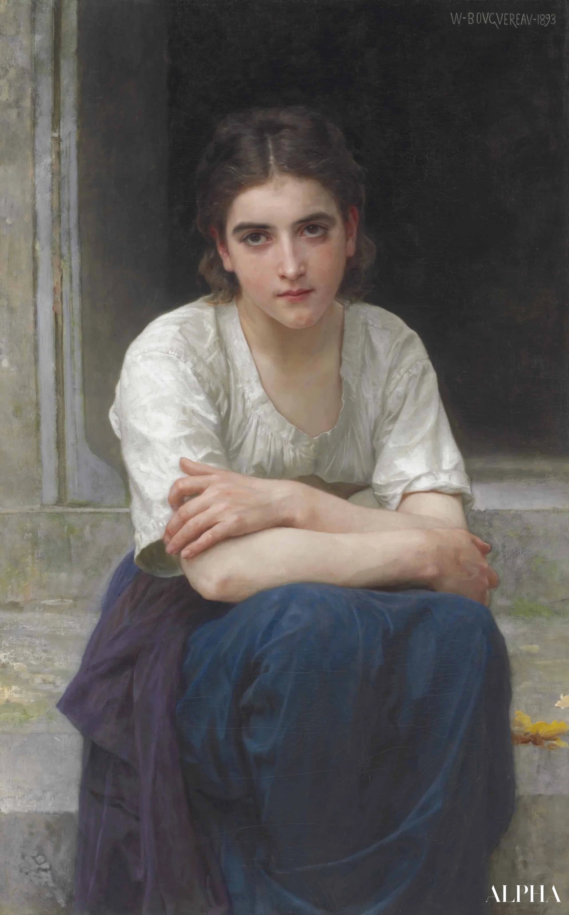 Drømmeri på terskelen - William Bouguereau - Høykvalitets reproduksjoner av malerier og bilder