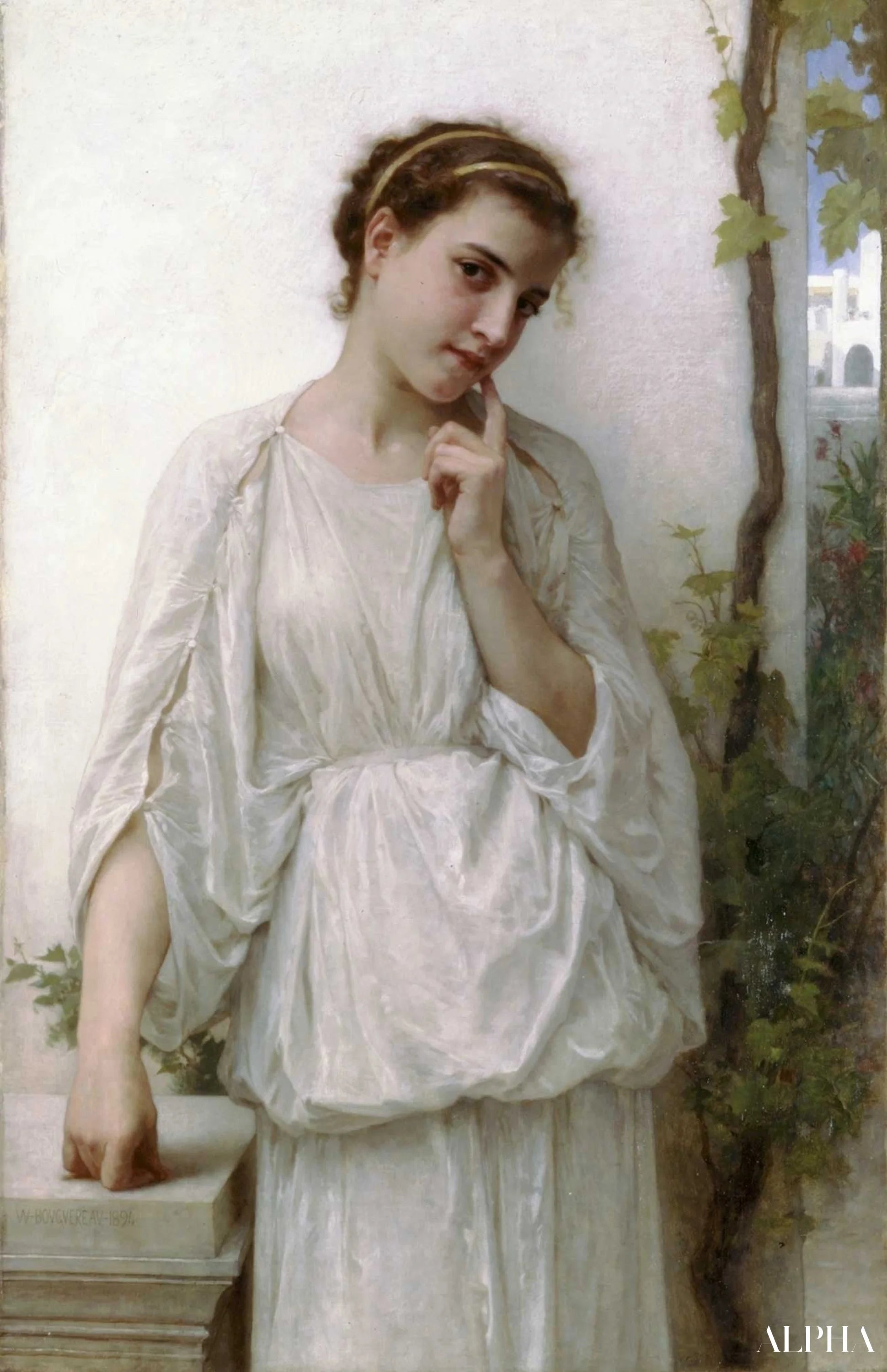 Drømmeri - William Bouguereau - Høykvalitets reproduksjoner av malerier og bilder