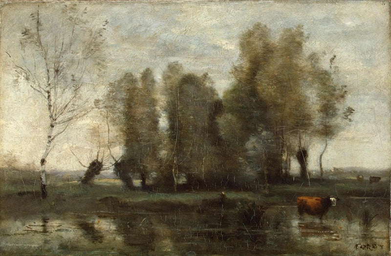 Tregardiner i myrene - Jean-Baptiste Camille Corot