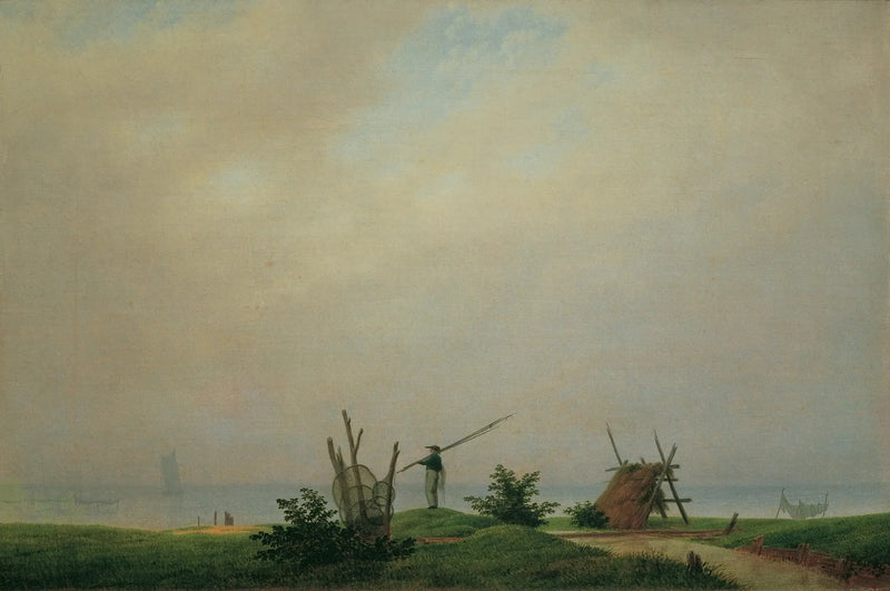 Kystlandskap med fisker - Caspar David Friedrich