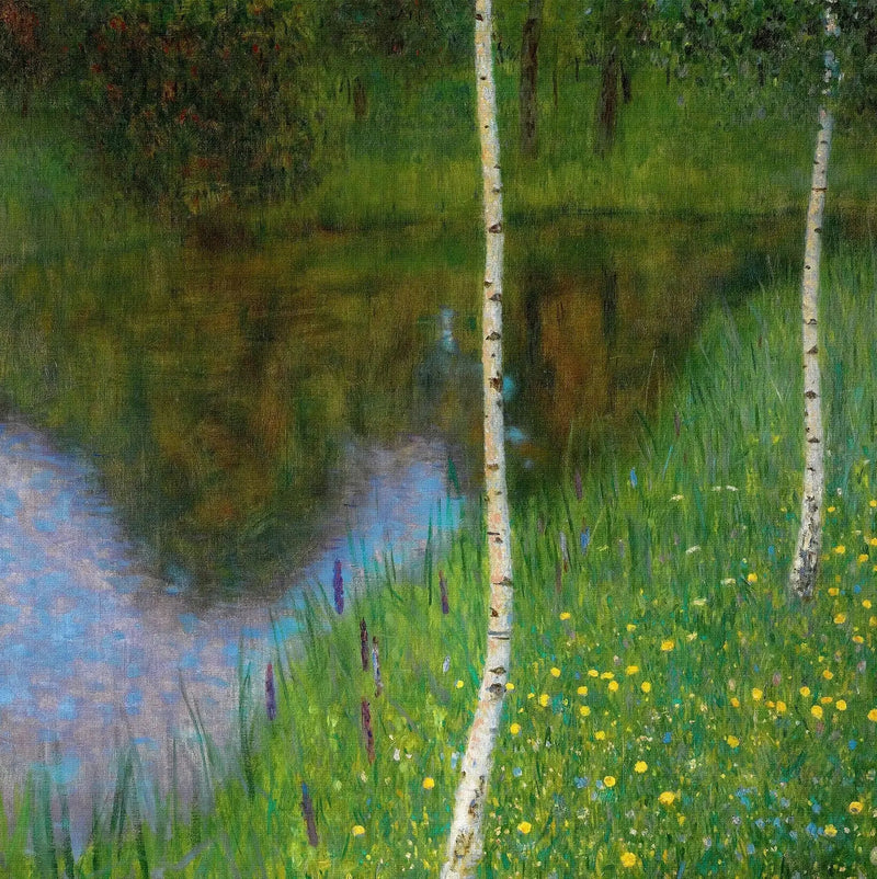 Innsjølandskap med bjørker - Gustav Klimt