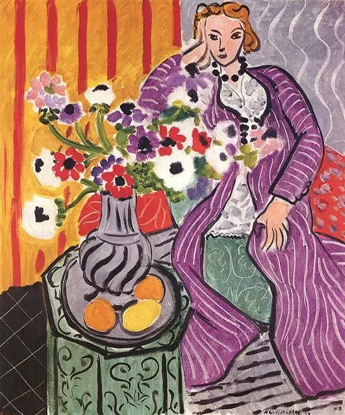 Lilla kjole og Anemoner - Henri Matisse