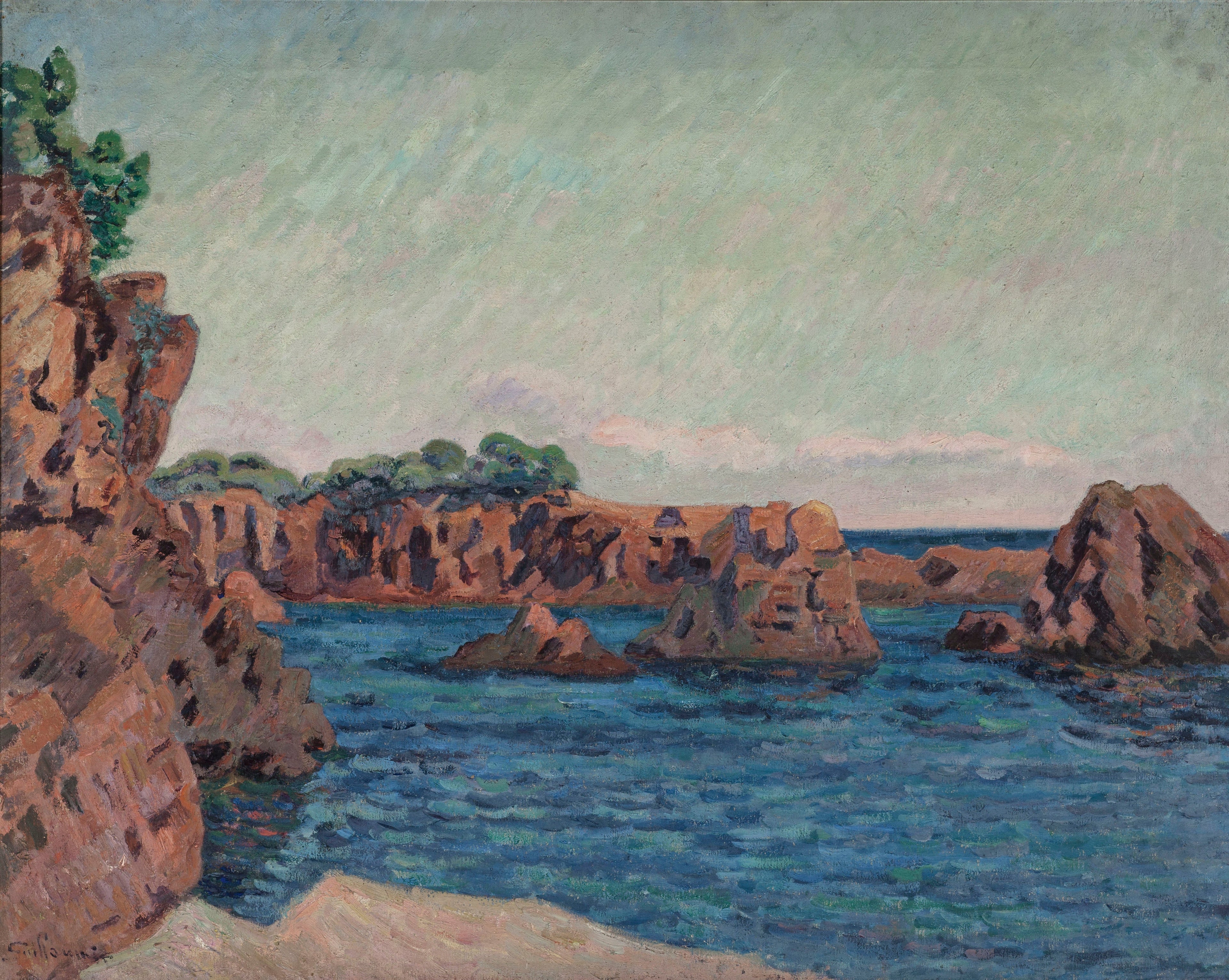 Rochers à Agay - Armand Guillaumin image 1 tableau peint à l’huile sur toile