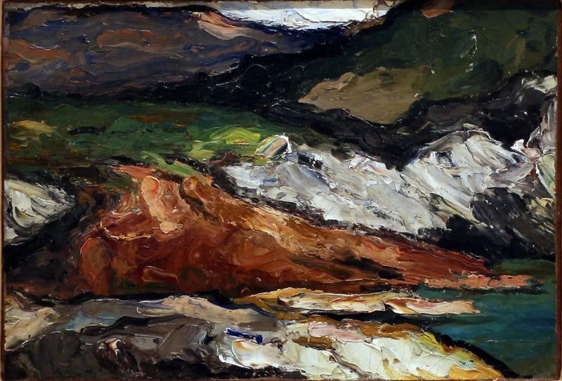 Steiner ved sjøen (l'Estaque?) - Paul Cézanne