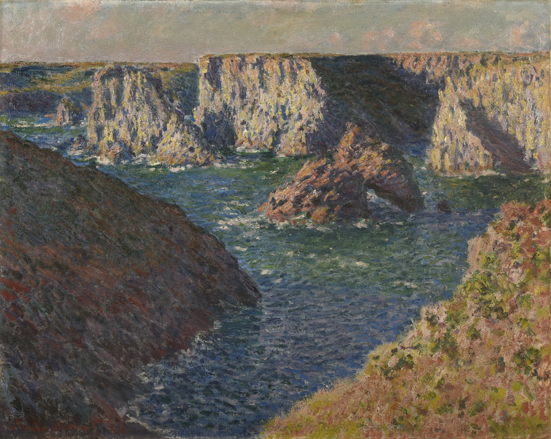 The Rocks of Belle-ITIle, Wild Coast W1100 - Claude Monet