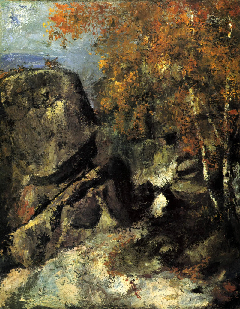 Steiner i skogen - Paul Cézanne