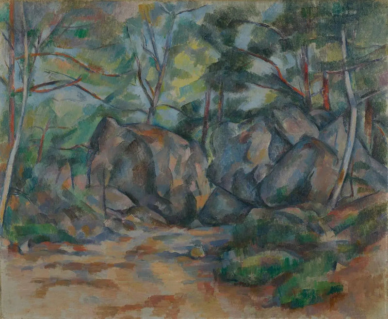 Steiner i skogen - Paul Cézanne