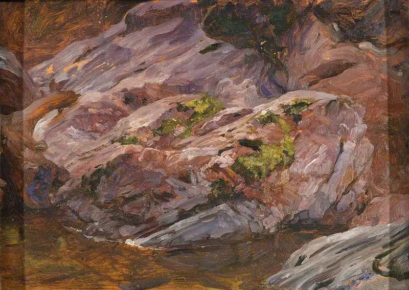 Rochers de granit rose rivière Findhorn - Frederic Leighton - Alpha Reproduction