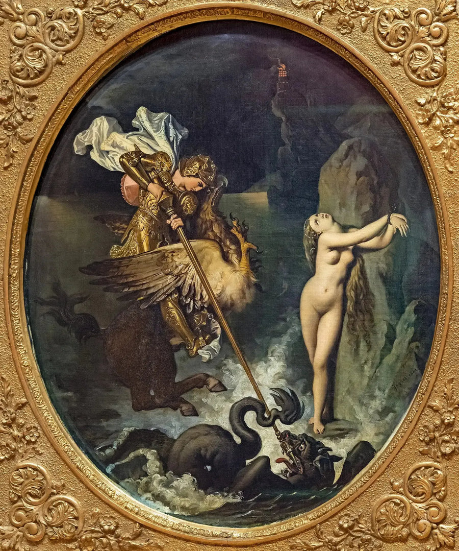 Roger som leverer Angélique - Jean-Auguste-Dominique Ingres