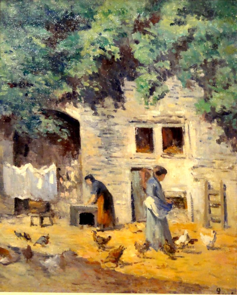 Rolleboise, gårdsplass - Maximilien Luce