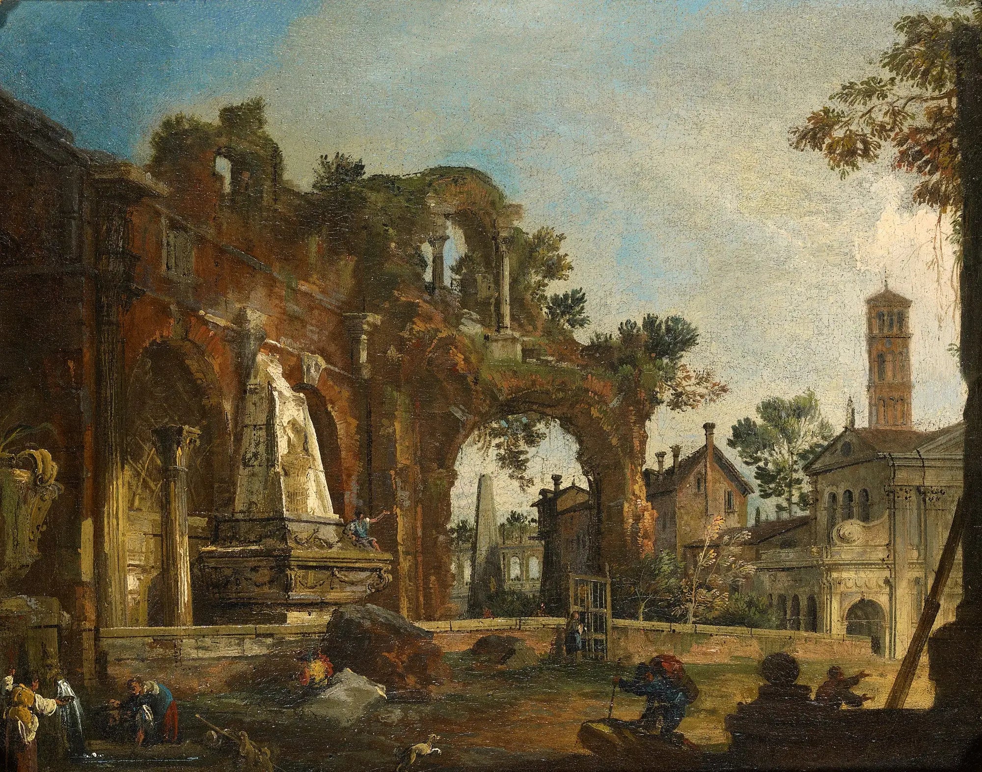 Rome: Capriccio avec ruines basées sur le Forum - Canaletto - Alpha Reproduction