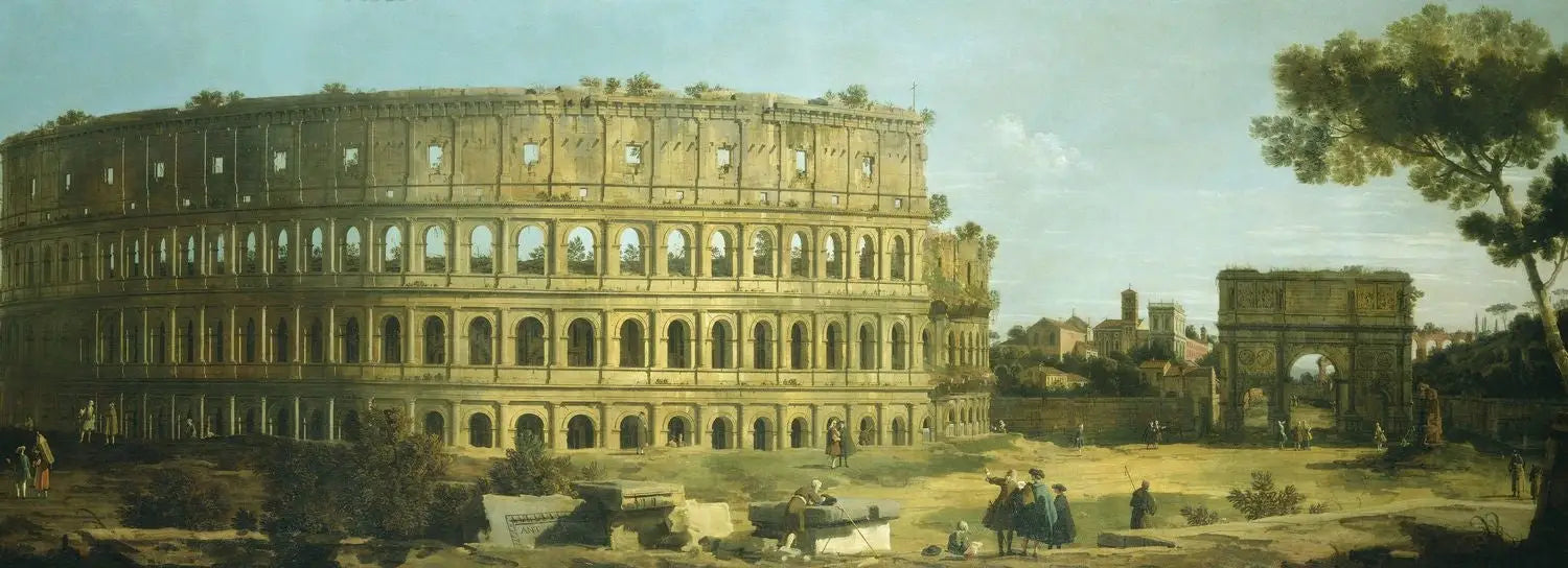 Rome: vue du Colisée et de l’Arc de Constantin - Canaletto - Alpha Reproduction