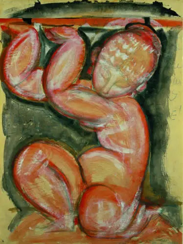 Rose cariatide (Audace) - Amedeo Modigliani image 1 copie peinte à la main à l’huile