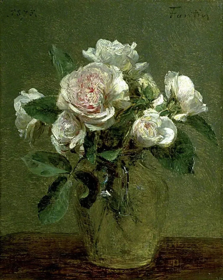 Hvite roser i en glassvase - Henri Fantin-Latour

Source:
Roses blanches dans un vase en verre - Henri Fantin-Latour