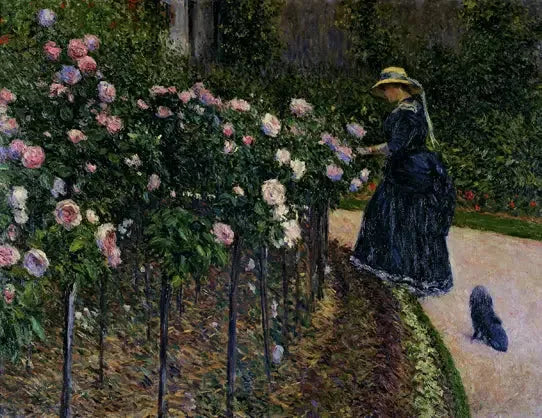 Roser i hagen i Petit Gennevilliers - Gustave Caillebotte