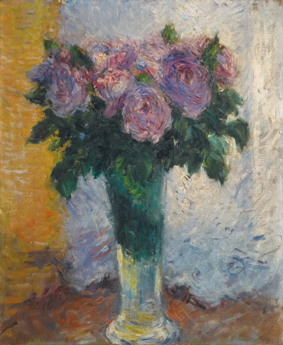 Roser i en vase - Gustave Caillebotte