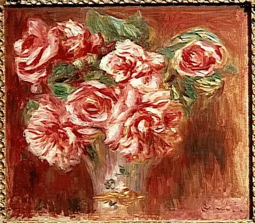 Roser i en vase - Pierre-Auguste Renoir