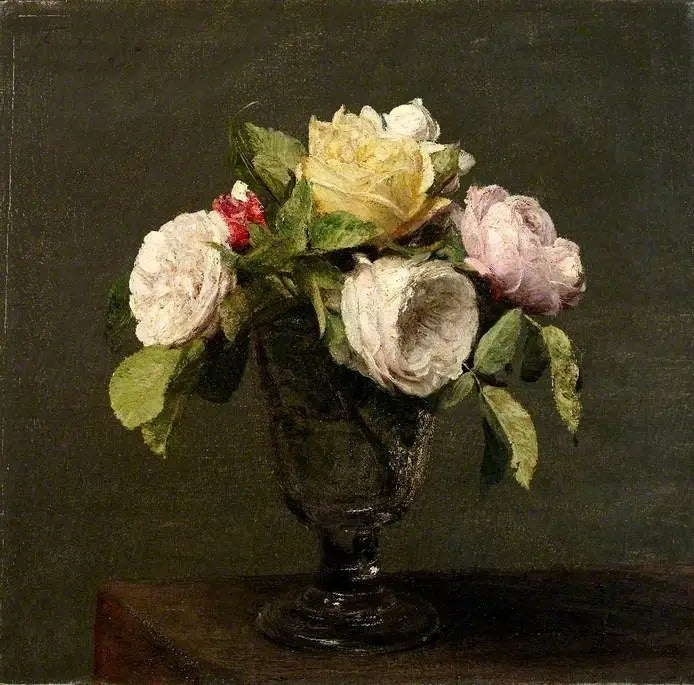 Roser i et fotglass - Henri Fantin-Latour

Source:
Roses dans un Verre à Pied - Henri Fantin-Latour