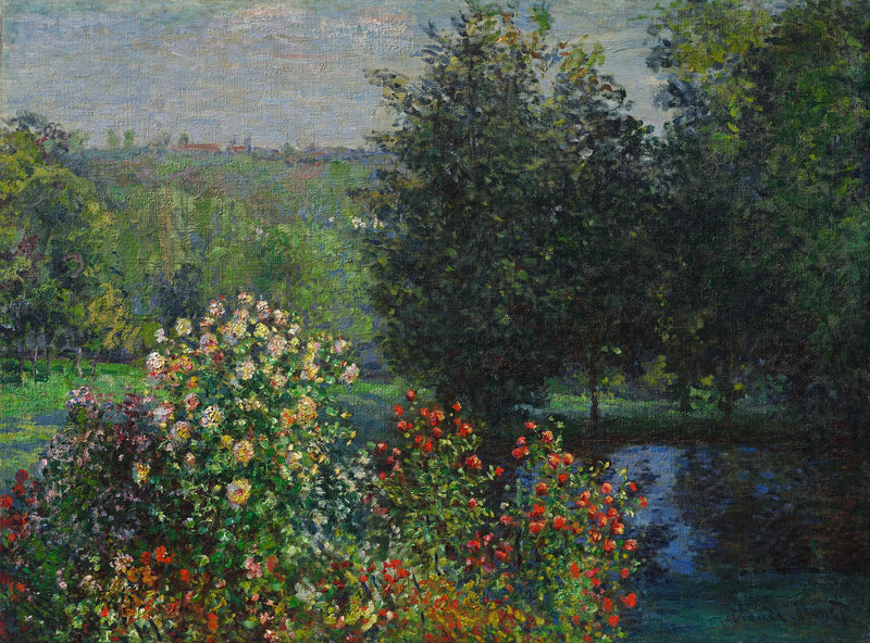 Rosebuskene i Montgeron Garden W417 - Claude Monet