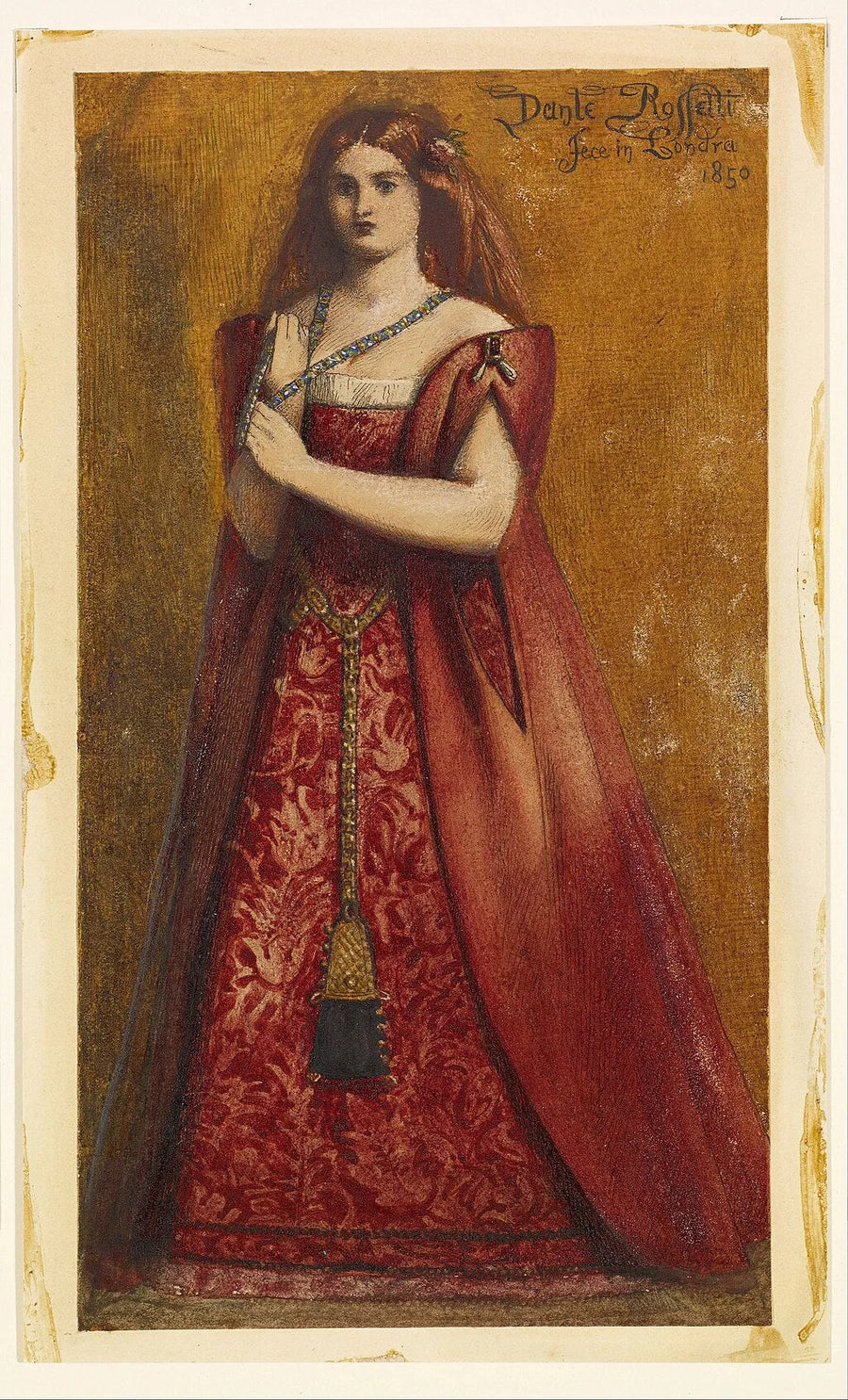Rosso Vestita [Kledd i rødt] - Dante Gabriel Rossetti
