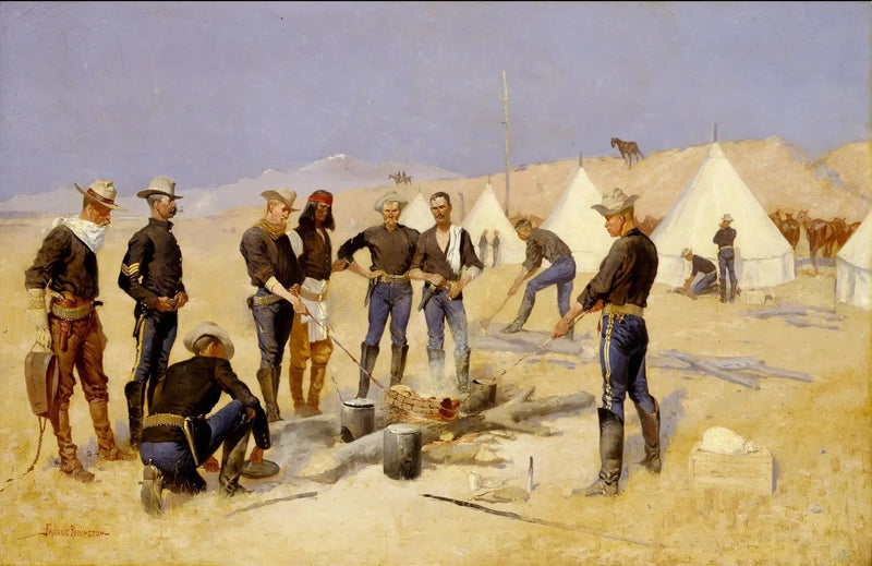Julebiffsteking i en kavaleristleir - Frederic Remington

Source:
Rôtir le bœuf de Noël dans un camp de cavalerie - Frederic Remington