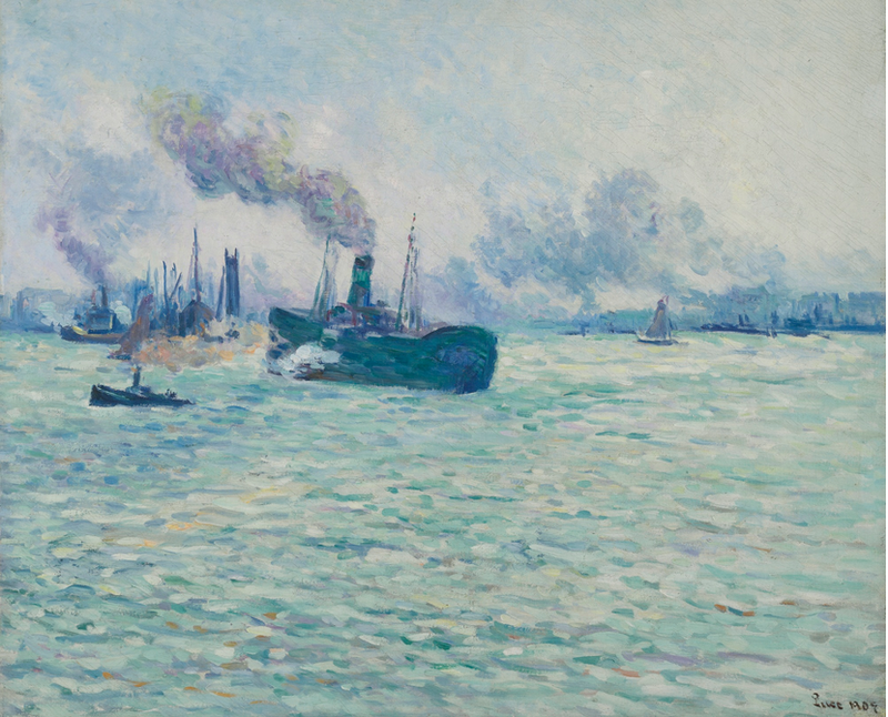 Rotterdam, havneutsikt - Maximilien Luce