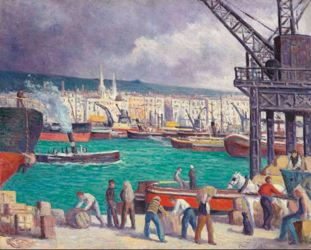 Rouen, havnen - Maximilien Luce