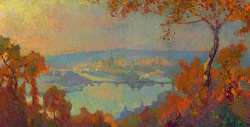 Rouen, utsikt over Seinen - Robert Antoine Pinchon