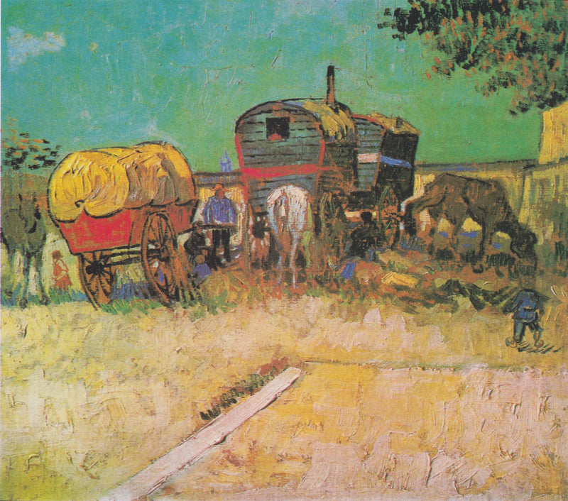 Les Roulottes, leirplass for bohemer i nærheten av Arles - Vincent van Gogh
