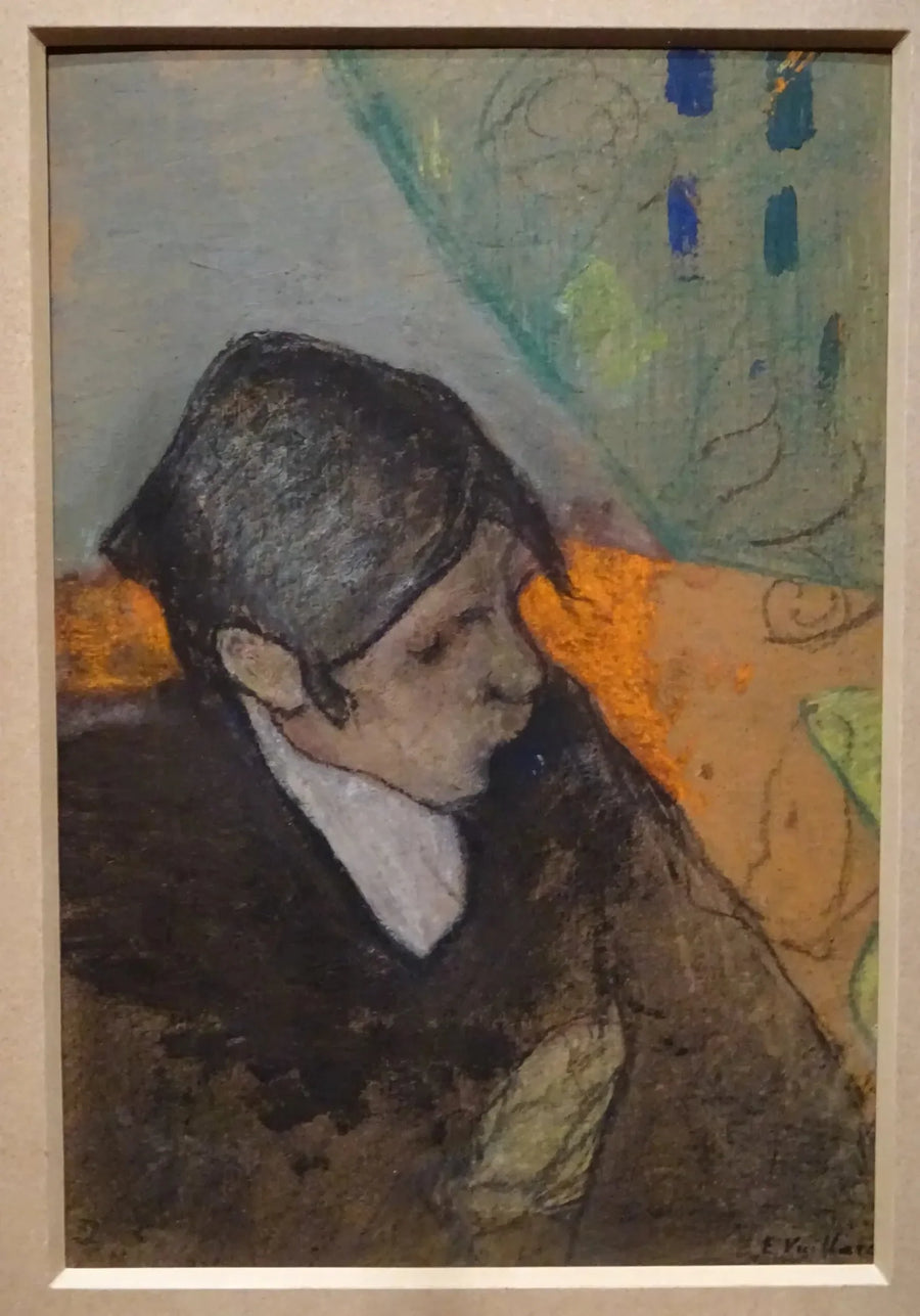 Roussel med svart flette - Édouard Vuillard