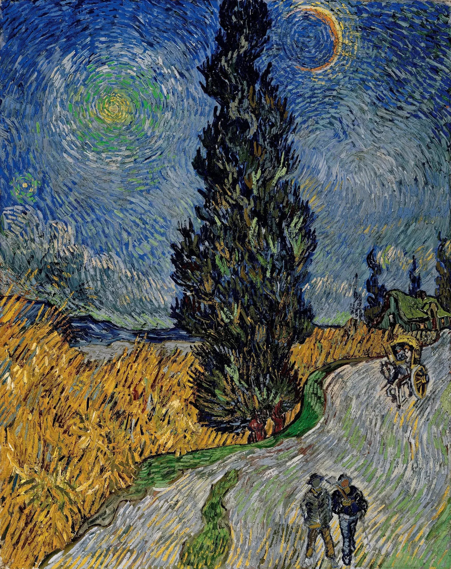Veien med en sypress og en stjerne - Vincent van Gogh