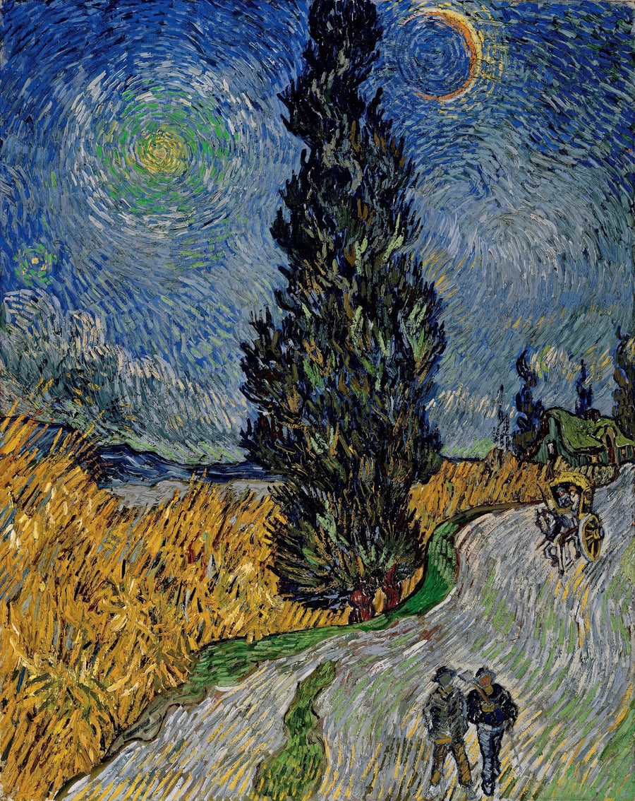 Veien med en sypress og en stjerne - Vincent van Gogh