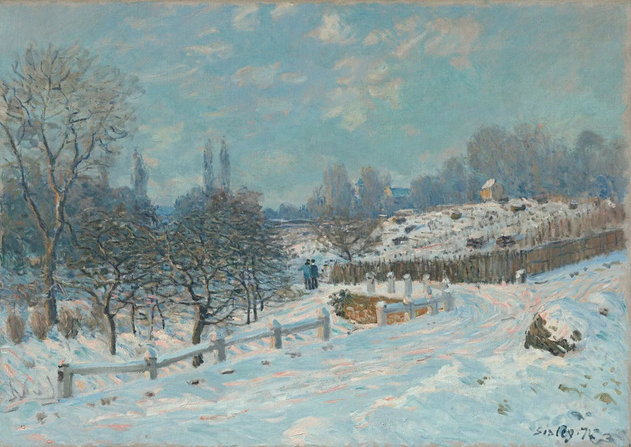 Louveciennes-veien snøeffekt - Alfred Sisley