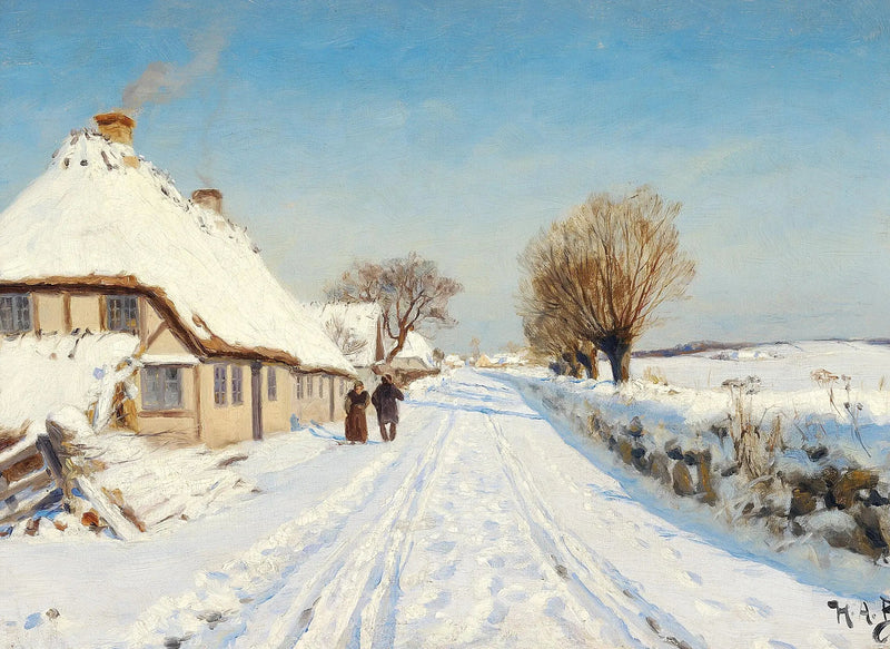 Solrik vei ved en landsby, vinter. - H. A. Brendekilde

Source:
Route ensoleillée au bord d'un village, hiver. - H. A. Brendekilde