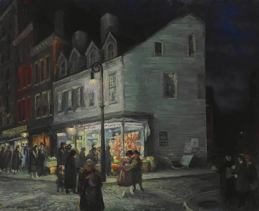 Rue Bleecker, lørdag kveld - John Sloan