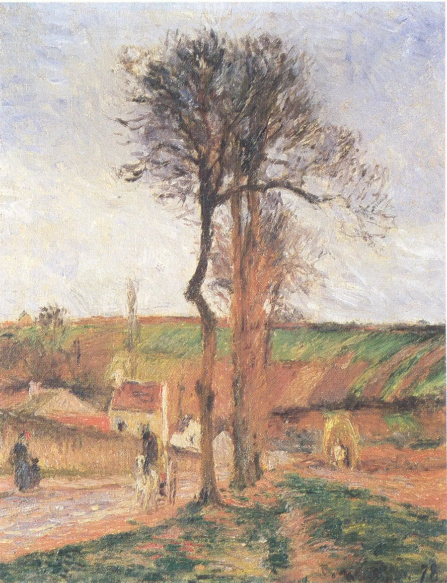 Rue de l'Hermitage og Mathurinsbakken, Pontoise - Camille Pissarro