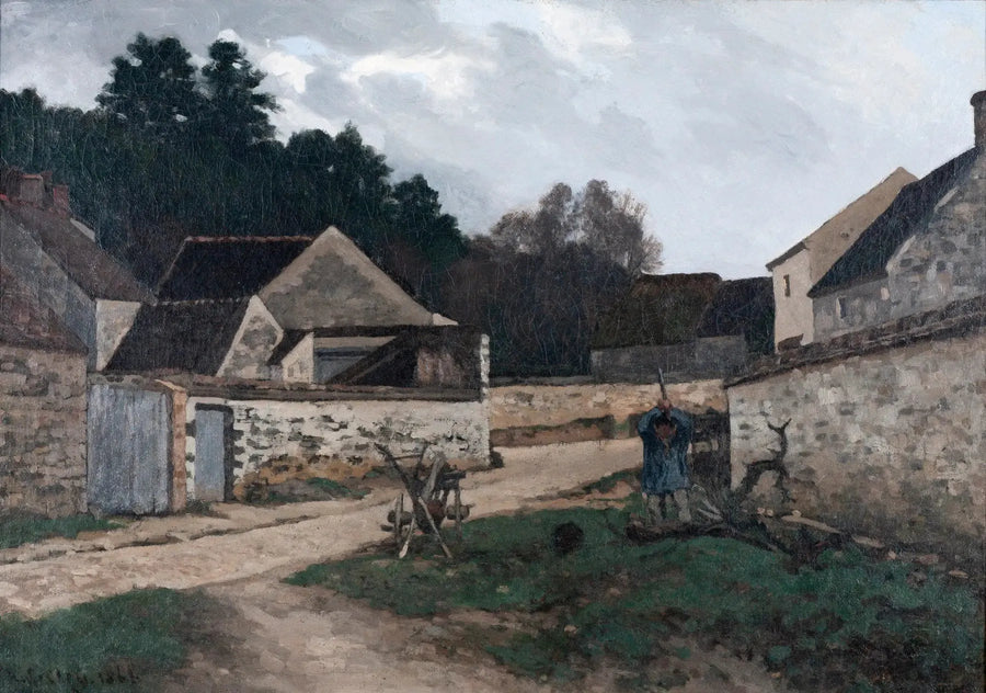 Landsbygate i Marlotte, nær Fontainebleau - Alfred Sisley