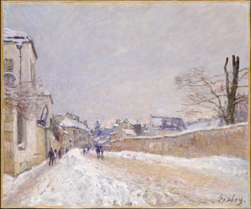 Rue Eugène Moussoir i Moret: Vinter - Alfred Sisley