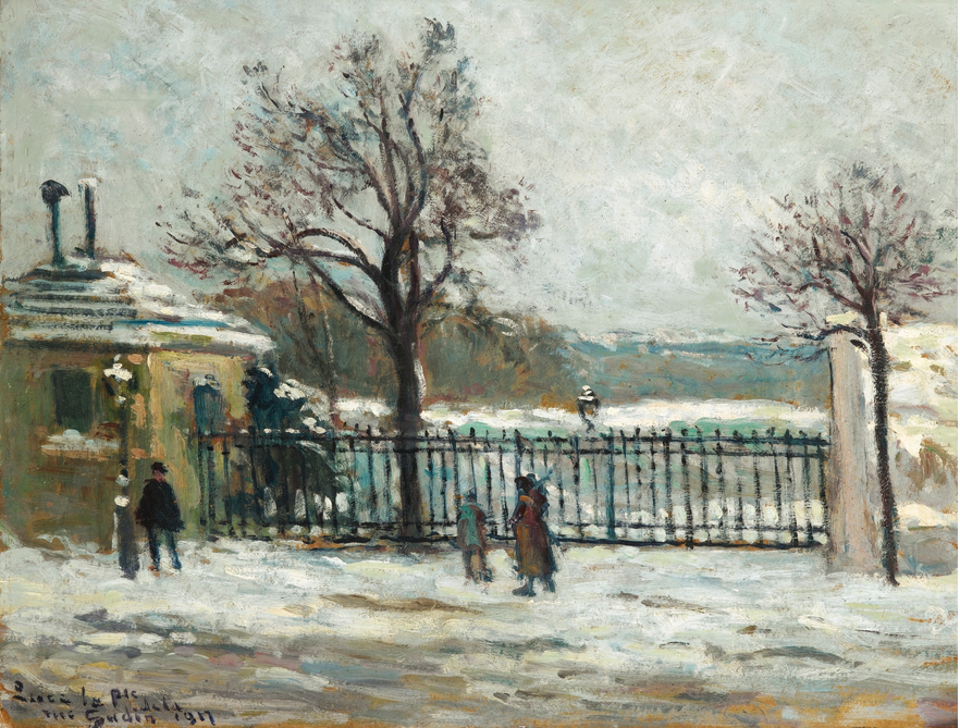 Rue Gudin vue d’hiver sur le jardin - Maximilien Luce - Alpha Reproduction