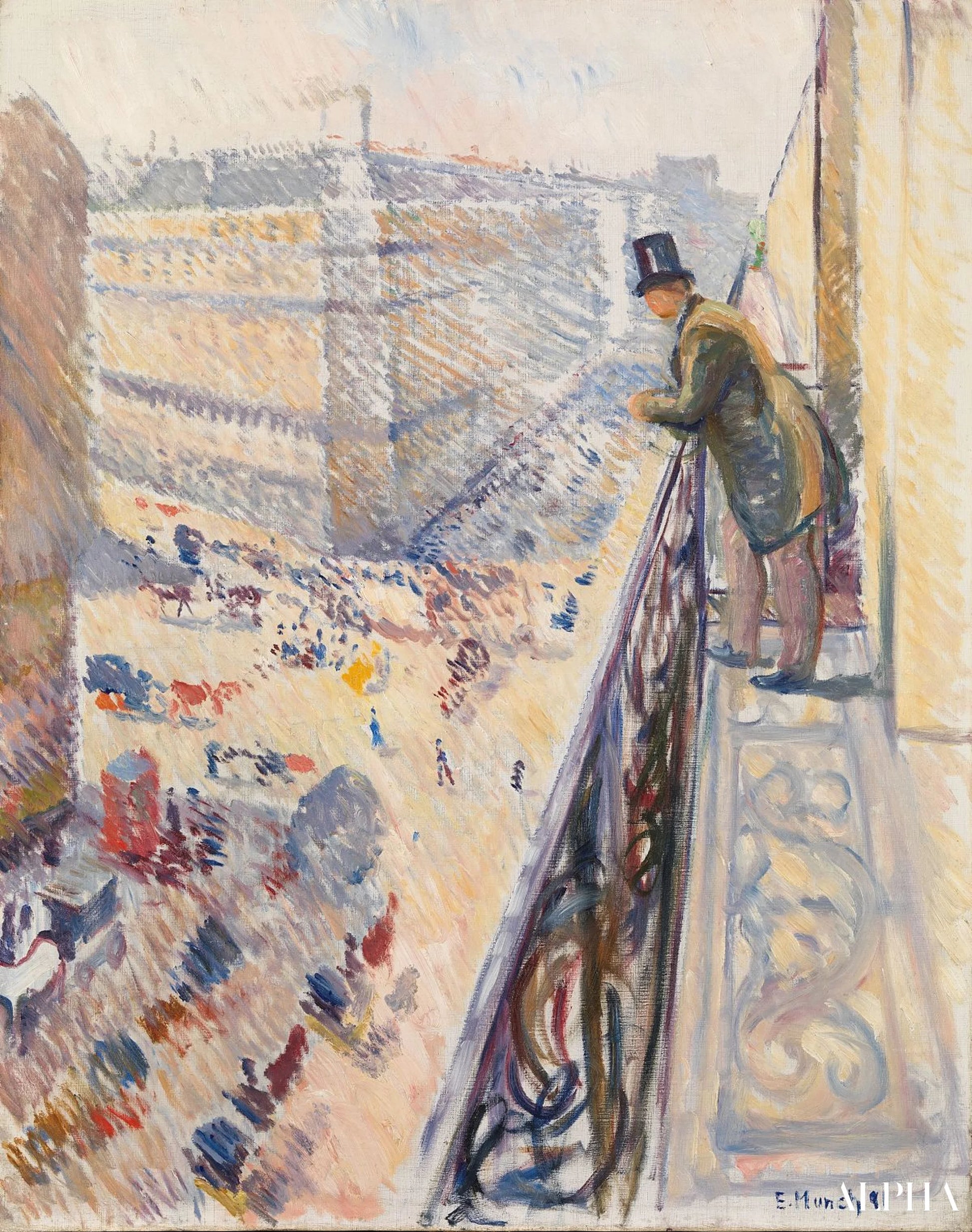 Rue Lafayette - Edvard Munch - Høykvalitets reproduksjoner av malerier og bilder