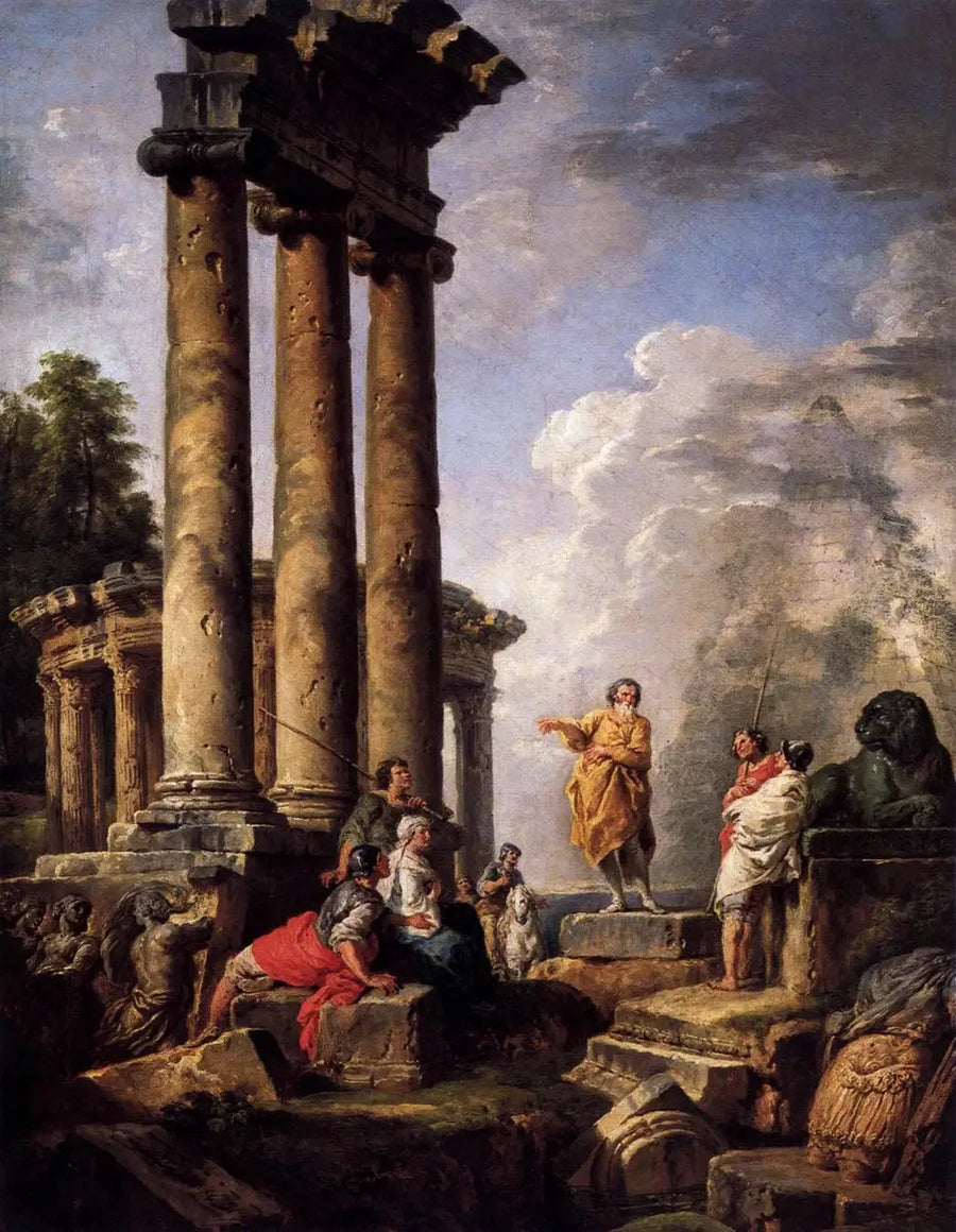 Ruiner med Saint Paul som forkynner - Giovanni Paolo Panini

Source:
Ruines avec Saint Paul prêchant - Giovanni Paolo Panini