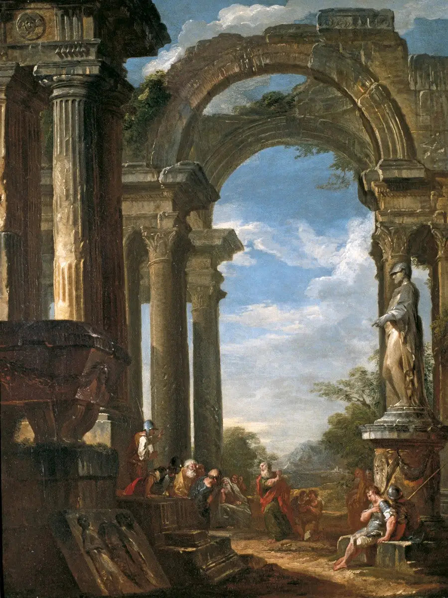 Ruiner av et tempel med en apostel som forkynner - Giovanni Paolo Panini

Source:
Ruines d'un temple avec un apôtre prêchant - Giovanni Paolo Panini