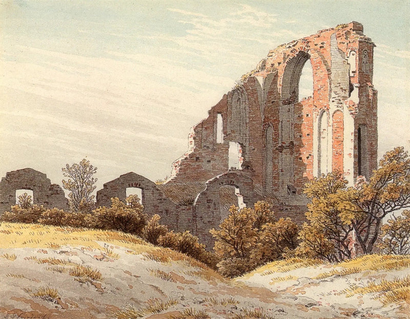 ruiner av Eldena-klosteret - Caspar David Friedrich