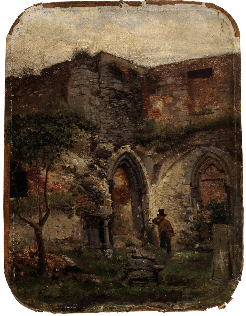 Ruiner av klosteret Saint-Bavon i Gand - Jules Breton