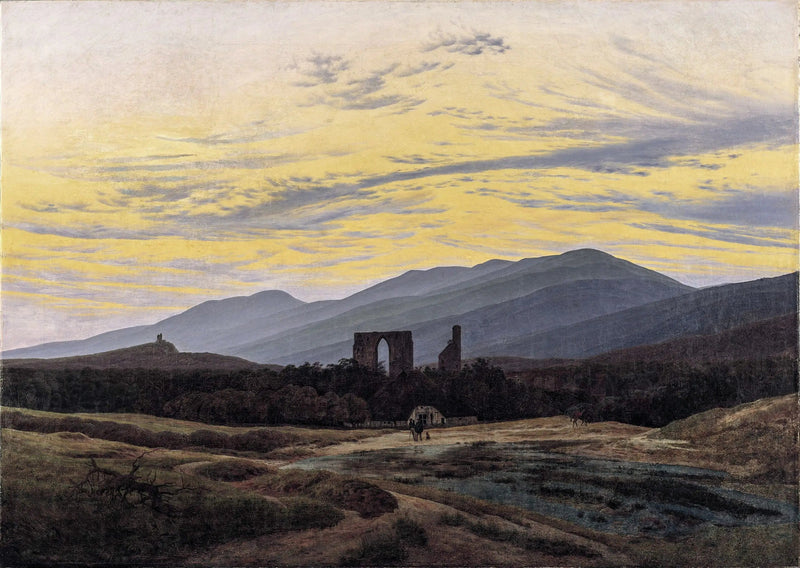 ruinene av Eldena-klosteret i Giant Mountains - Caspar David Friedrich